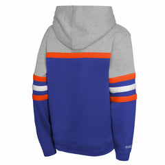 New York Mets Youth Cooperstown Head Coach Pullover Hoodie Royal/Grey | Mitchell & Ness