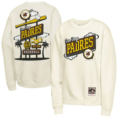 San Diego Padres Youth Retro Billboard Sweatshirt Natural | Mitchell & Ness