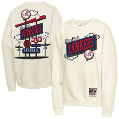 New York Yankees Youth Retro Billboard Sweatshirt Natural | Mitchell & Ness