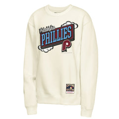 Philadelphia Phillies Youth Retro Billboard Sweatshirt Natural | Mitchell & Ness