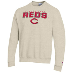 Cincinnati Reds Champion Eco Powerblend Sweatshirt Oatmeal