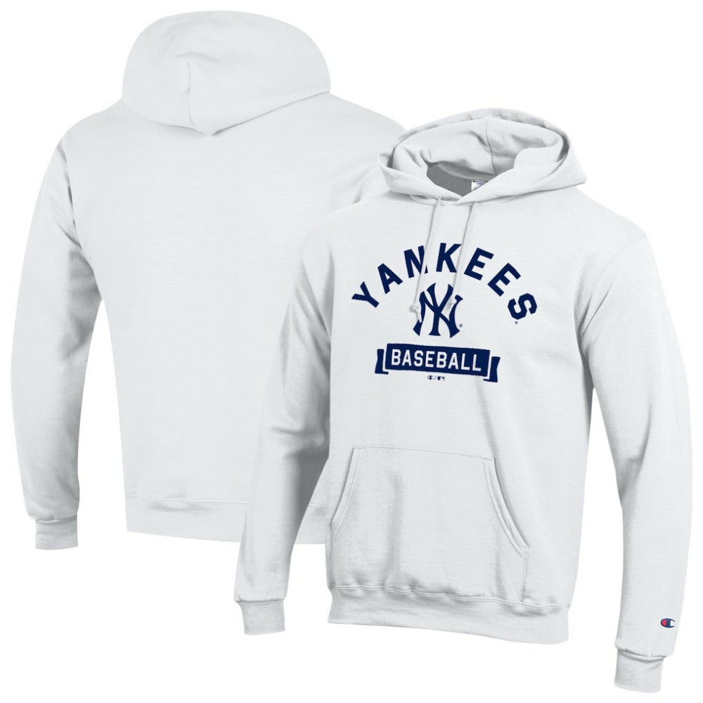 New York Yankees Champion Eco Powerblend Hoodie White