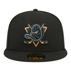 Anaheim Ducks New Era Color Pop 59FIFTY Fitted Hat Black