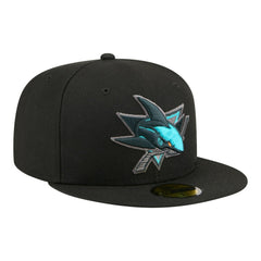 San Jose Sharks New Era Color Pop 59FIFTY Fitted Hat Black
