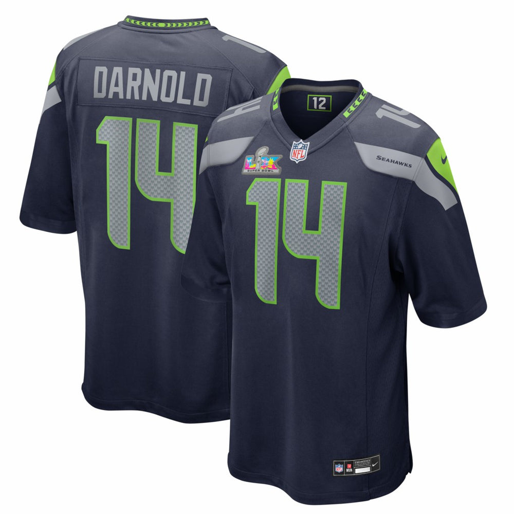 Sam Darnold Seattle Seahawks Super Bowl LX Patch Game Jersey - College Navy