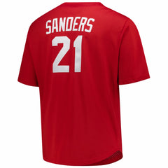 Deion Sanders Cincinnati Reds Big & Tall Cooperstown Mesh Batting Practice Jersey Red | Mitchell & Ness