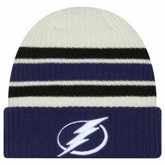 Tampa Bay Lightning New Era Vintage Cuffed Knit Hat Cream/Blue