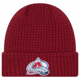 Colorado Avalanche New Era Waffle Cuffed Knit Hat Burgundy