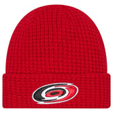 Carolina Hurricanes New Era Waffle Cuffed Knit Hat Red