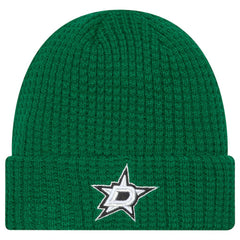 Dallas Stars New Era Waffle Cuffed Knit Hat Kelly Green