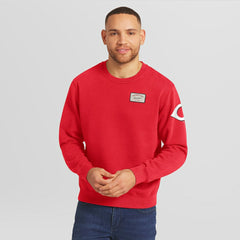 Cincinnati Reds Darius Rucker Collection Washed Crew Neck Pullover Sweatshirt Red