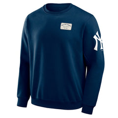 New York Yankees Darius Rucker Collection Washed Crew Neck Pullover Sweatshirt Navy
