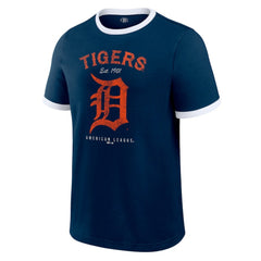 Detroit Tigers Darius Rucker Collection Washed Ringer T-Shirt Navy