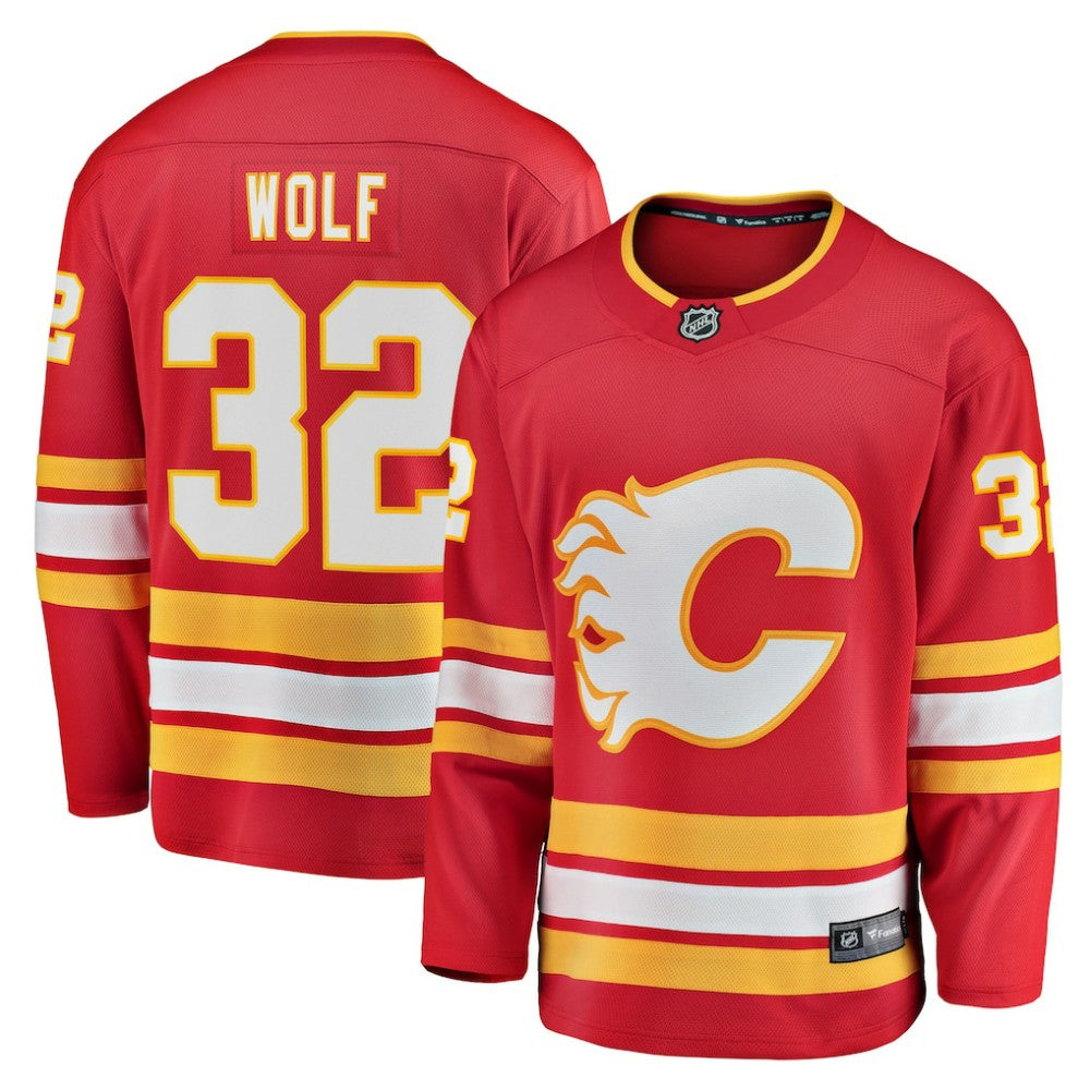 Dustin Wolf Calgary Flames Fanatics Home Breakaway Jersey Red