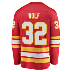 Dustin Wolf Calgary Flames Fanatics Home Breakaway Jersey Red