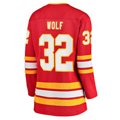 Dustin Wolf Calgary Flames Fanatics Women's Home Breakaway Jersey Red