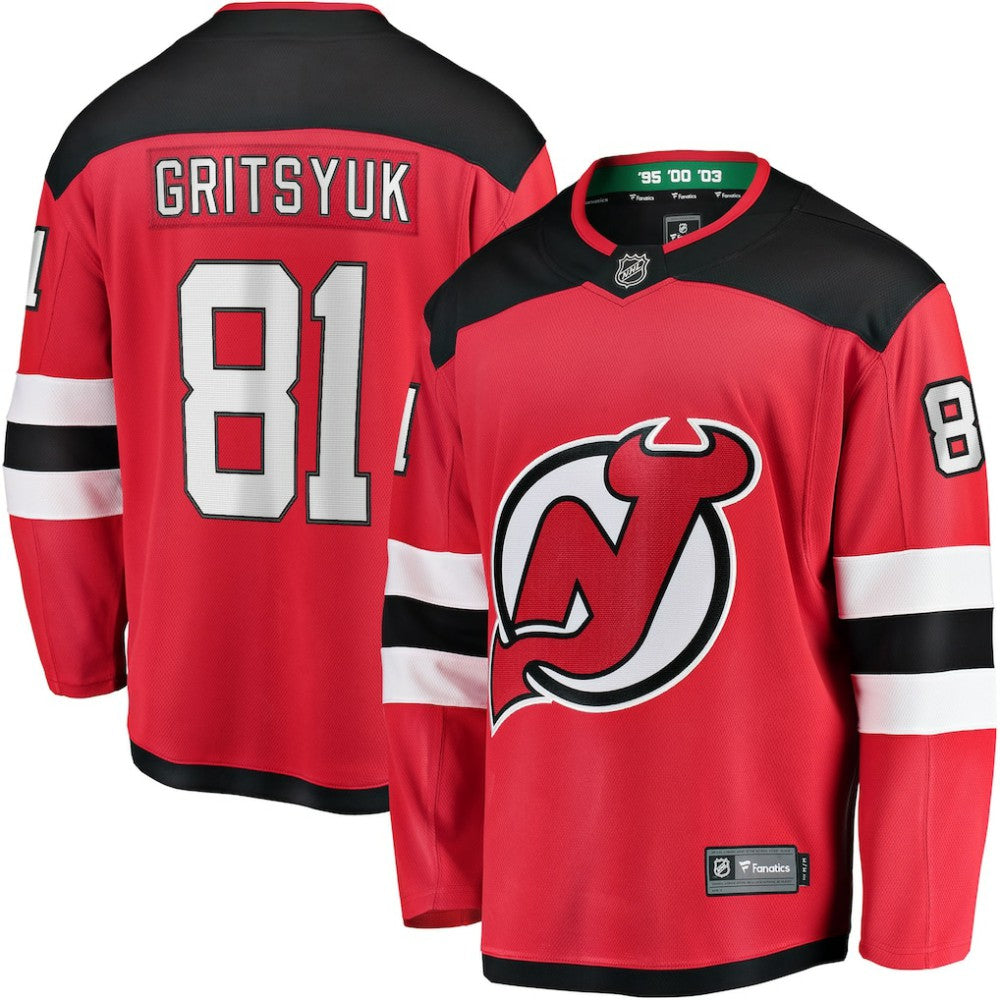 Arseny Gritsyuk New Jersey Devils Fanatics Home Breakaway Jersey Red