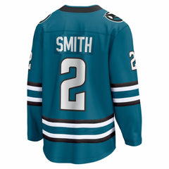 Will Smith San Jose Sharks Fanatics Home Breakaway Jersey Teal