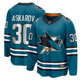 Yaroslav Askarov San Jose Sharks Fanatics Home Breakaway Jersey Teal