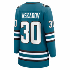 Yaroslav Askarov San Jose Sharks Fanatics Women's Home Breakaway Jersey Teal