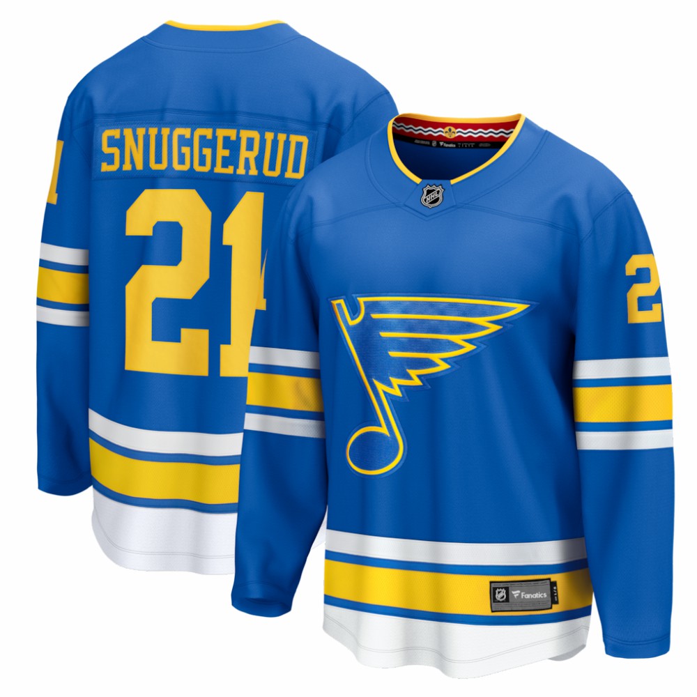 Jimmy Snuggerud St. Louis Blues Fanatics Home Breakaway Jersey Blue