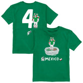 Edson Álvarez Mexico National Team Vive La Fete Youth Player Name & Number Stadium Style T-Shirt Green