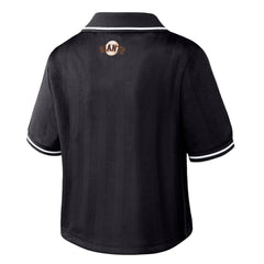 San Francisco Giants WEAR by Erin Andrews Women's Cropped Polo Black