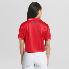 Philadelphia Phillies WEAR by Erin Andrews Women's Cropped Polo Red