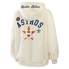 Houston Astros WEAR by Erin Andrews Women's Full-Zip Hoodie Cream