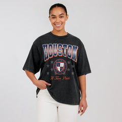 Houston Astros WEAR by Erin Andrews Women's Oversized Boyfriend T-Shirt Black