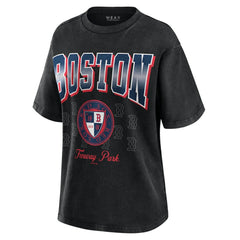 Boston Red Sox WEAR by Erin Andrews Women's Oversized Boyfriend T-Shirt Black