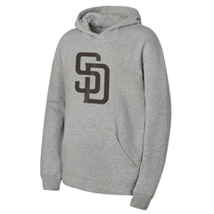 San Diego Padres Outerstuff Youth Primary Logo Fleece Hoodie Gray