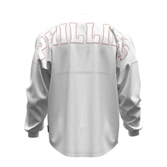 Philadelphia Phillies Women's Baseball Stitch Spirit Jersey Long Sleeve T-Shirt White