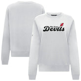 New Jersey Devils Levelwear Women's Yvette Big Script Tri-Blend Sweatshirt White