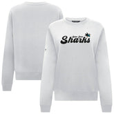 San Jose Sharks Levelwear Women's Yvette Big Script Tri-Blend Sweatshirt White