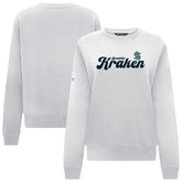 Seattle Kraken Levelwear Women's Yvette Big Script Tri-Blend Sweatshirt White