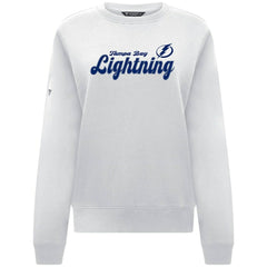 Tampa Bay Lightning Levelwear Women's Yvette Big Script Tri-Blend Sweatshirt White