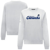 Vancouver Canucks Levelwear Women's Yvette Big Script Tri-Blend Sweatshirt White