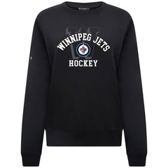 Winnipeg Jets Levelwear Women's Yvette Limelight Big Letter Sweatshirt Black