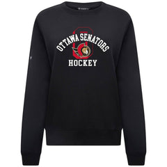 Ottawa Senators Levelwear Women's Yvette Limelight Big Letter Sweatshirt Black