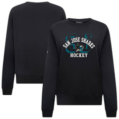 San Jose Sharks Levelwear Women's Yvette Limelight Big Letter Sweatshirt Black