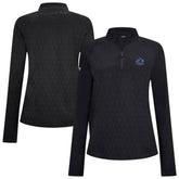 Vancouver Canucks Levelwear Women's Spike Raglan Quarter-Zip Top Black