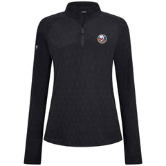 New York Islanders Levelwear Women's Spike Raglan Quarter-Zip Top Black