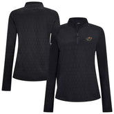 Minnesota Wild Levelwear Women's Spike Raglan Quarter-Zip Top Black