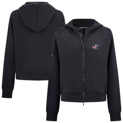 Columbus Blue Jackets Levelwear Women's Judd Raglan Full-Zip Hoodie Black