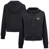 Carolina Hurricanes Levelwear Women's Judd Raglan Full-Zip Hoodie Black