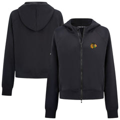 Chicago Blackhawks Levelwear Women's Judd Raglan Full-Zip Hoodie Black
