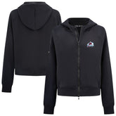 Colorado Avalanche Levelwear Women's Judd Raglan Full-Zip Hoodie Black
