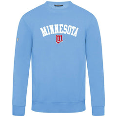 Minnesota Twins Levelwear Zane Felt Arch Pullover Sweatshirt Light Blue