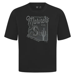 Seattle Mariners Levelwear Sunrise Luxe Signature Knit T-Shirt Black